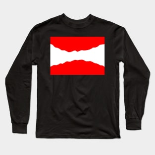 Curving Austrian Flag Long Sleeve T-Shirt